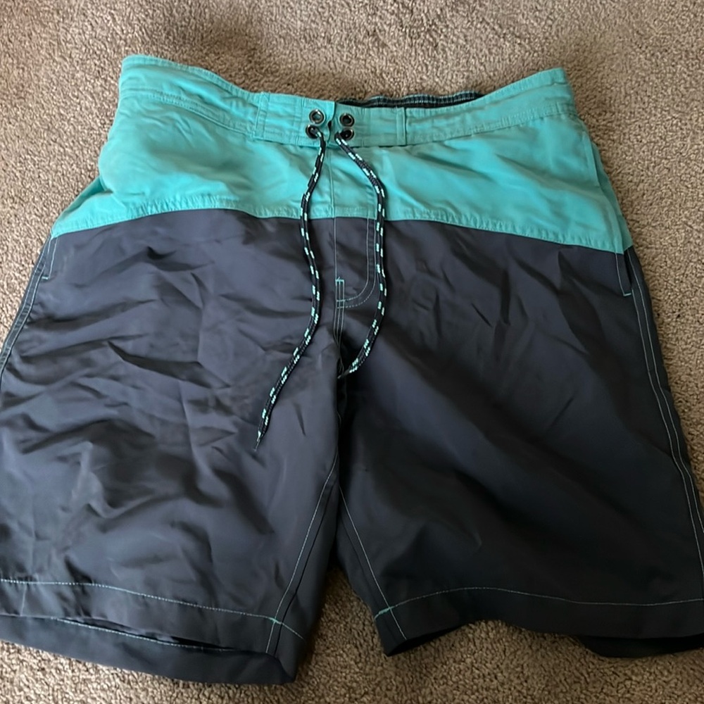 Sonoma Men’s Medium Teal Gray Swimsuit
